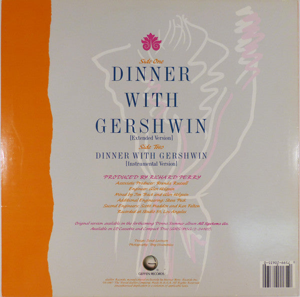 Donna Summer : Dinner With Gershwin (12", Maxi)