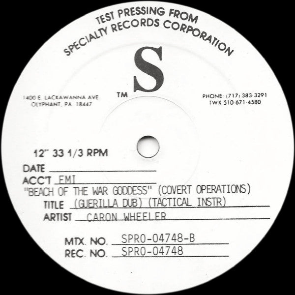 Caron Wheeler : Beach Of The War Goddess (12", Promo, TP)