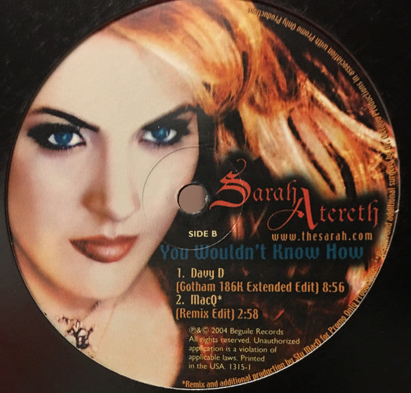 Sarah Atereth : You Wouldn't Know How (12")