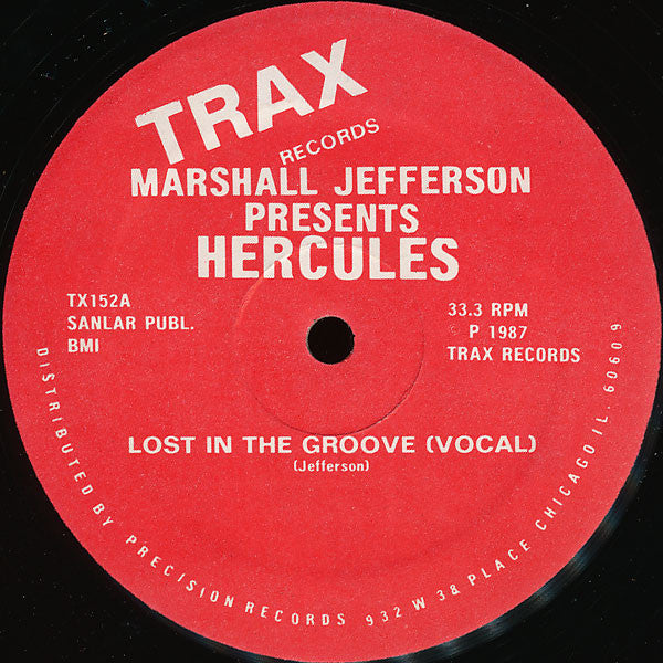 Marshall Jefferson Presents Hercules : Lost In The Groove (12")