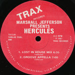 Marshall Jefferson Presents Hercules : Lost In The Groove (12")