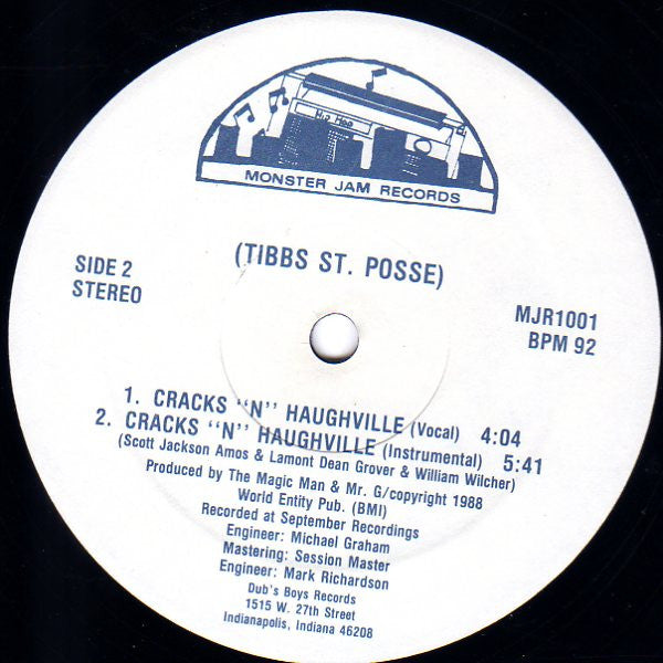 Tibbs St. Posse : Naptown Is The Place To Chill (12")