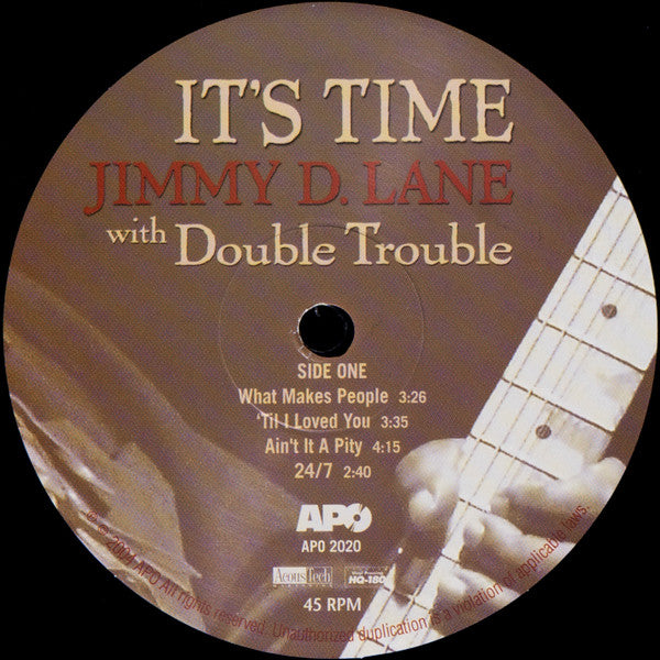Jimmy D. Lane With Double Trouble (7) : It's Time (2x12", Album, 180)