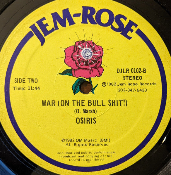 Osiris (2) : War (On The Bull Shit!) (12")