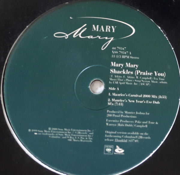 Mary Mary : Shackles (Praise You) (12")