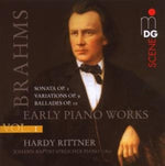 the album cover for Brahms / Rittner - Early Piano Works Vol. 1