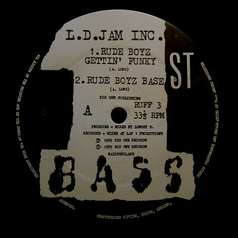 L. D. Jam INC. : Rude Boyz Gettin' Funky (12")