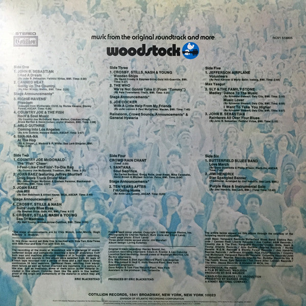 Various : Woodstock (3xLP, Album, Comp, Ltd, RE, Blu)