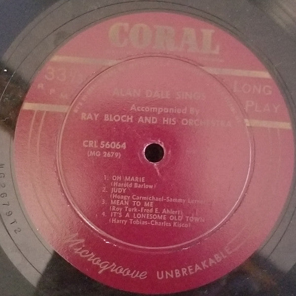 Alan Dale : Alan Dale Sings (10", Album)