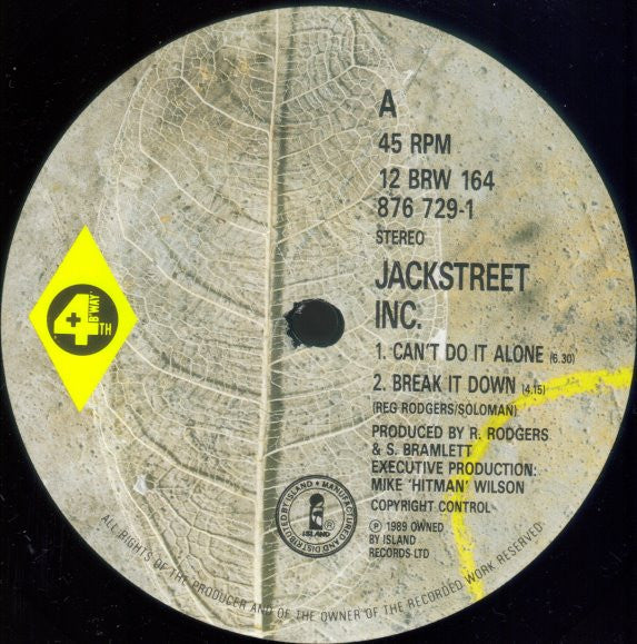 Jackstreet Inc. : Can't Do It Alone (12")