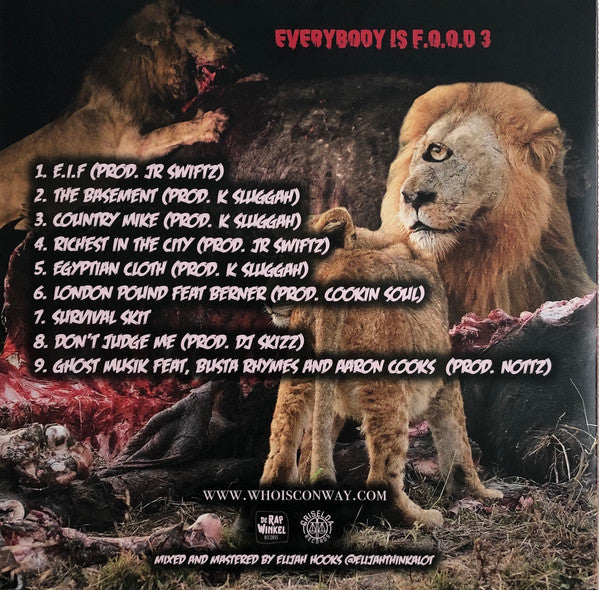 Conway The Machine : Everybody Is F.O.O.D. 3 (LP, Album, Ltd, Num, Red)