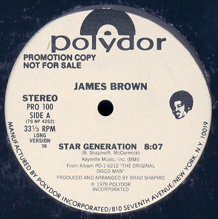 James Brown : Star Generation (12", Promo, 56 )