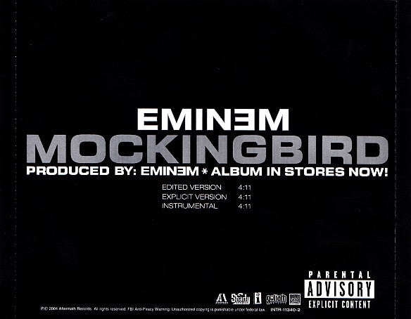 Eminem : Mockingbird (CD, Single, Promo)
