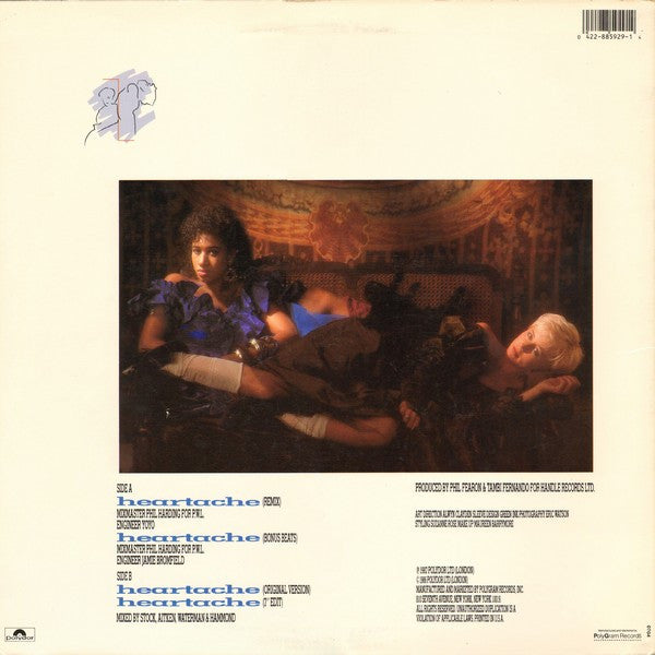 Pepsi & Shirlie : Heartache (12", Single, Promo)