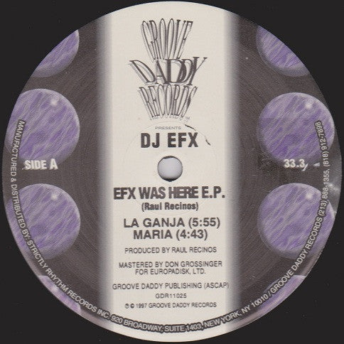 DJ EFX : EFX Was Here E.P. (12", EP)