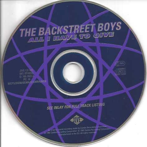 Backstreet Boys : All I Have To Give (CD, Single)