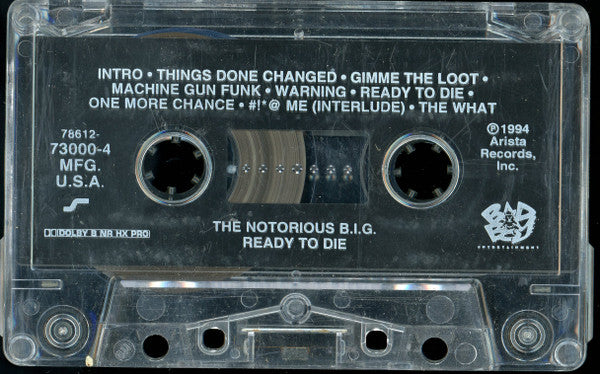 The Notorious B.I.G.* : Ready To Die (Cass, Album)