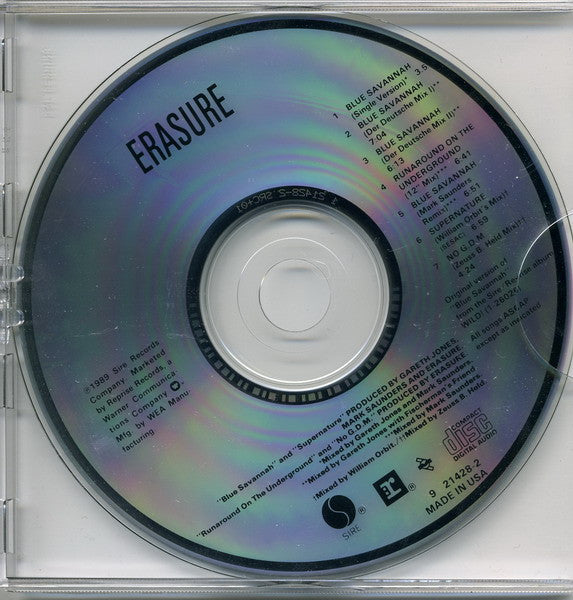 Erasure : Blue Savannah • Runaround On The Underground • Supernature • No G.D.M. (CD, Maxi, Pol)