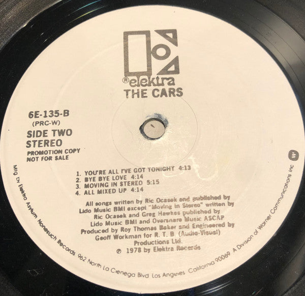 The Cars : The Cars (LP, Album, Promo, PRC)