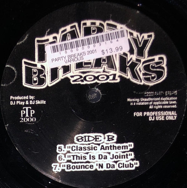 Various : Party Breaks 2001 (12")