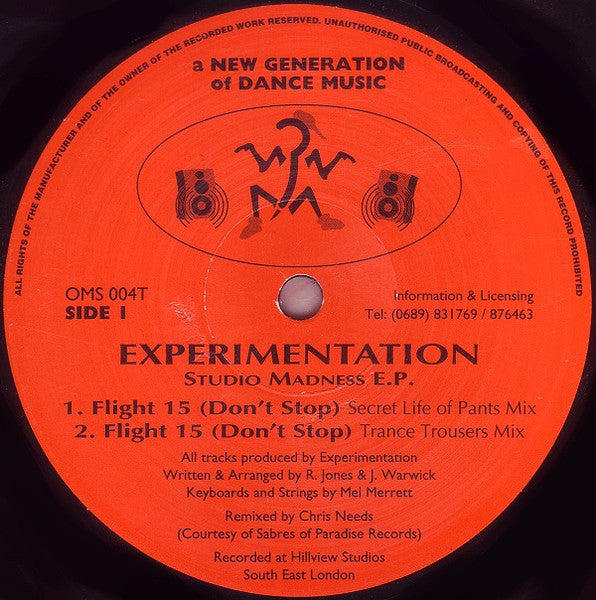 Experimentation : Studio Madness E.P. (12", EP)