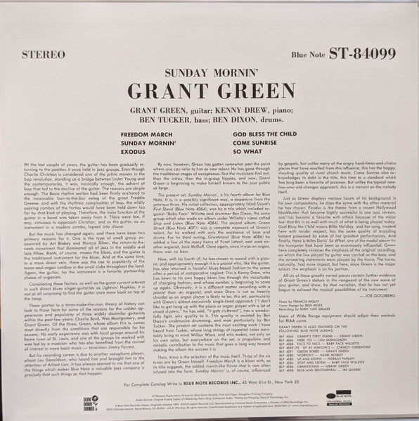 Grant Green : Sunday Mornin' (LP, Album, Ltd, RE, Blu)