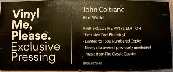 John Coltrane : Blue World (LP, Album, Mono, Club, Ltd, Num, Blu)