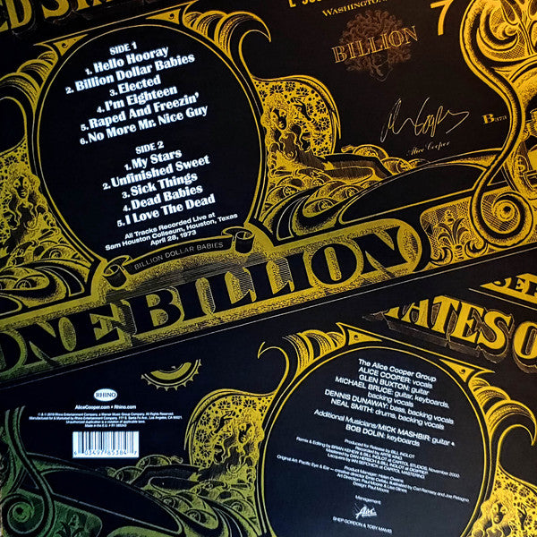Alice Cooper : Billion Dollar Babies Live (LP, Album, RSD, Ltd + 7")
