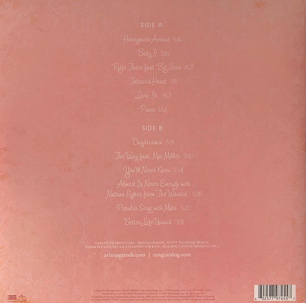 Ariana Grande : Yours Truly (LP, Album, RE, Cle)