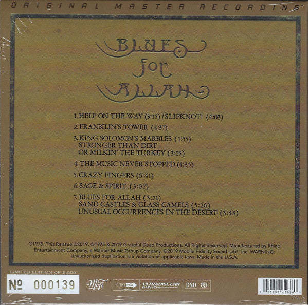 The Grateful Dead : Blues For Allah (SACD, Hybrid, Album, Ltd, RE, RM)