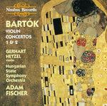 the album cover for Gerhart Hetzel - Bartok VLN Ctos 1 & 2