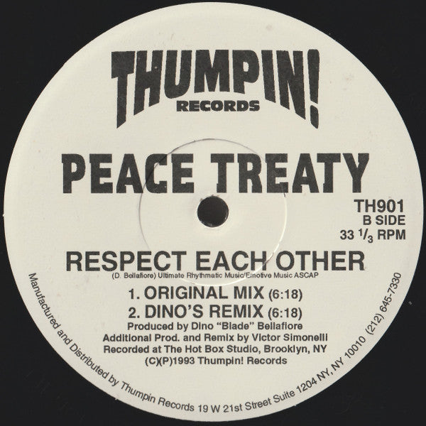 Peace Treaty : Respect Each Other (12")