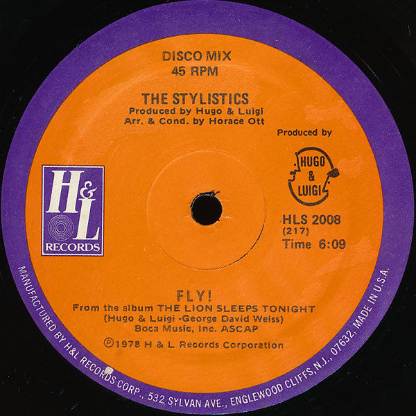 The Stylistics : The Lion Sleeps Tonight / Fly! (12")