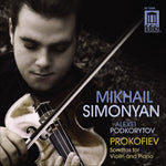 the album cover for Mikhail Simonyan - Sonatas for Violin & Piano