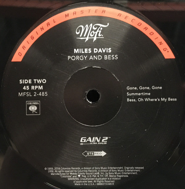 Miles Davis : Porgy And Bess (2x12", Album, Ltd, Num, RE, RM, Gat)
