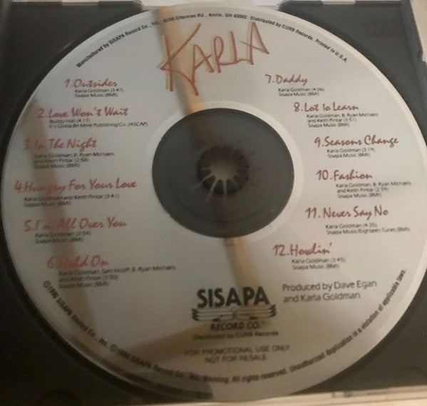 Karla (17) : Karla (CD, Album, Promo)