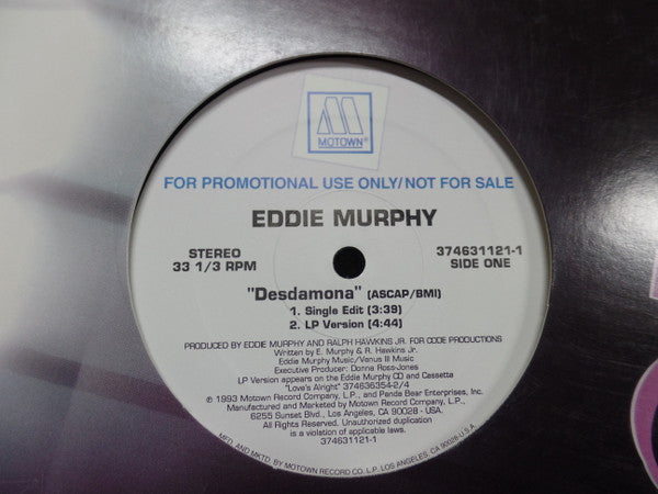 Eddie Murphy : Desdamona (12", Promo)