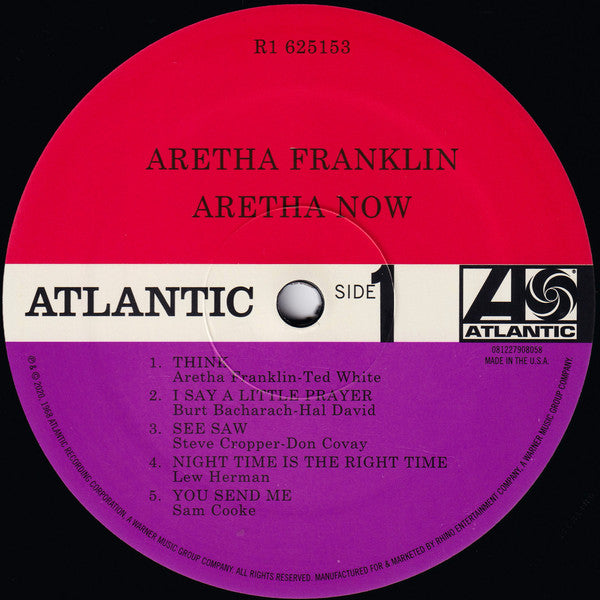 Aretha Franklin : Aretha Now (LP, Album, Mono, Club, RE, RM, 180)