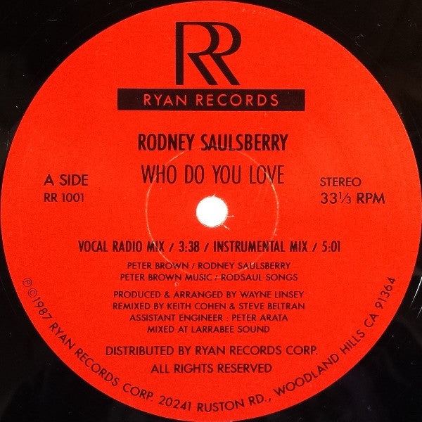 Rodney Saulsberry : Who Do You Love (12")