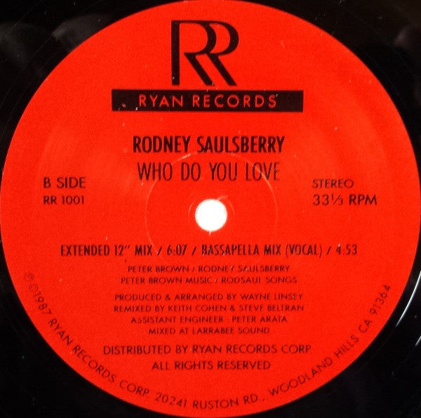 Rodney Saulsberry : Who Do You Love (12")