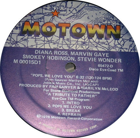 Diana Ross, Marvin Gaye, Smokey Robinson, Stevie Wonder : Pops, We Love You (12", Single)