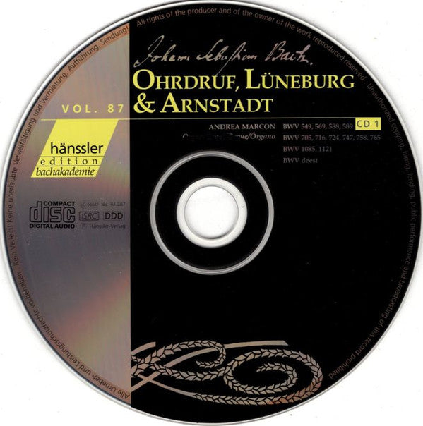 Johann Sebastian Bach - Andrea Marcon : Organ Works / Orgelwerke / Œuvres Pour Orgue: Ohrdruf, Lüneburg & Arnstadt (2xCD)