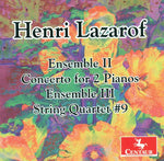 the album cover for Ronald Leonard - Ensemble II for Piano 4 Hands & String Quartet