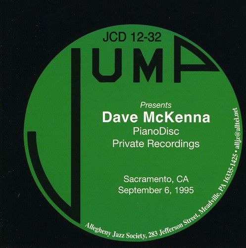 the album cover for Dave Mckenna - Pianodisc Private Recordings