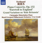 the album cover for Christopher Hinterhuber - Piano Concertos 3 (Farewell to England)