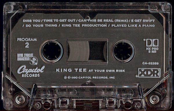 King Tee : At Your Own Risk (Cass, Album)