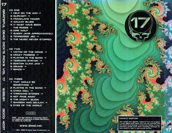 Grateful Dead* : Dick's Picks Volume Seventeen Boston Garden 9/25/91 (3xHDCD, Album)