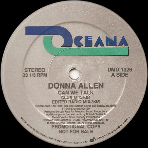 Donna Allen : Can We Talk (12", Promo)