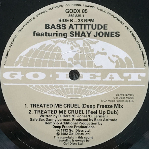 Bass Attitude : Treated Me Cruel (12")