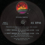 Sylvia Smith : Don't Wanna Be A Sometime Lover (12", Maxi)